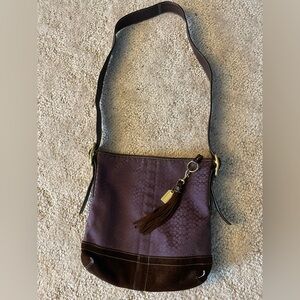 Coach Crossbody Bag in Brown and Purple